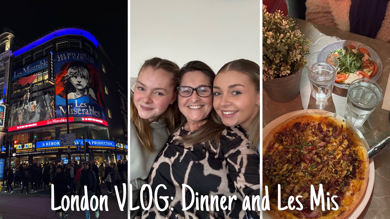 London VLOG: Dinner and Les Mis 🇫🇷🍕🎭 | Mathilde Barker