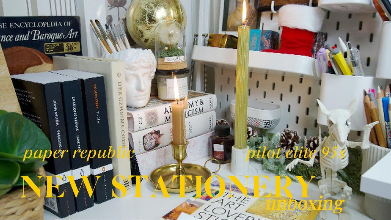 Распаковка новых канцелярских товаров: Paper Republic, Pilot Elite 95s, новые книги.