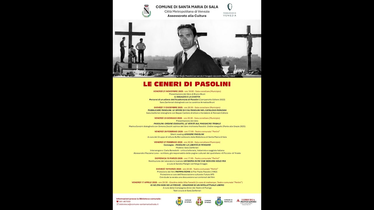 RASSEGNA SU PIER PAOLO PASOLINI - Venerdì 21 novembre 2025 ore 18,00