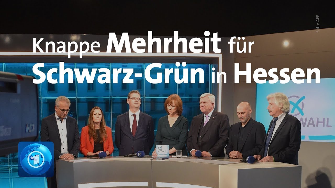 Knappe Mehrheit für Schwarz-Grün in Hessen