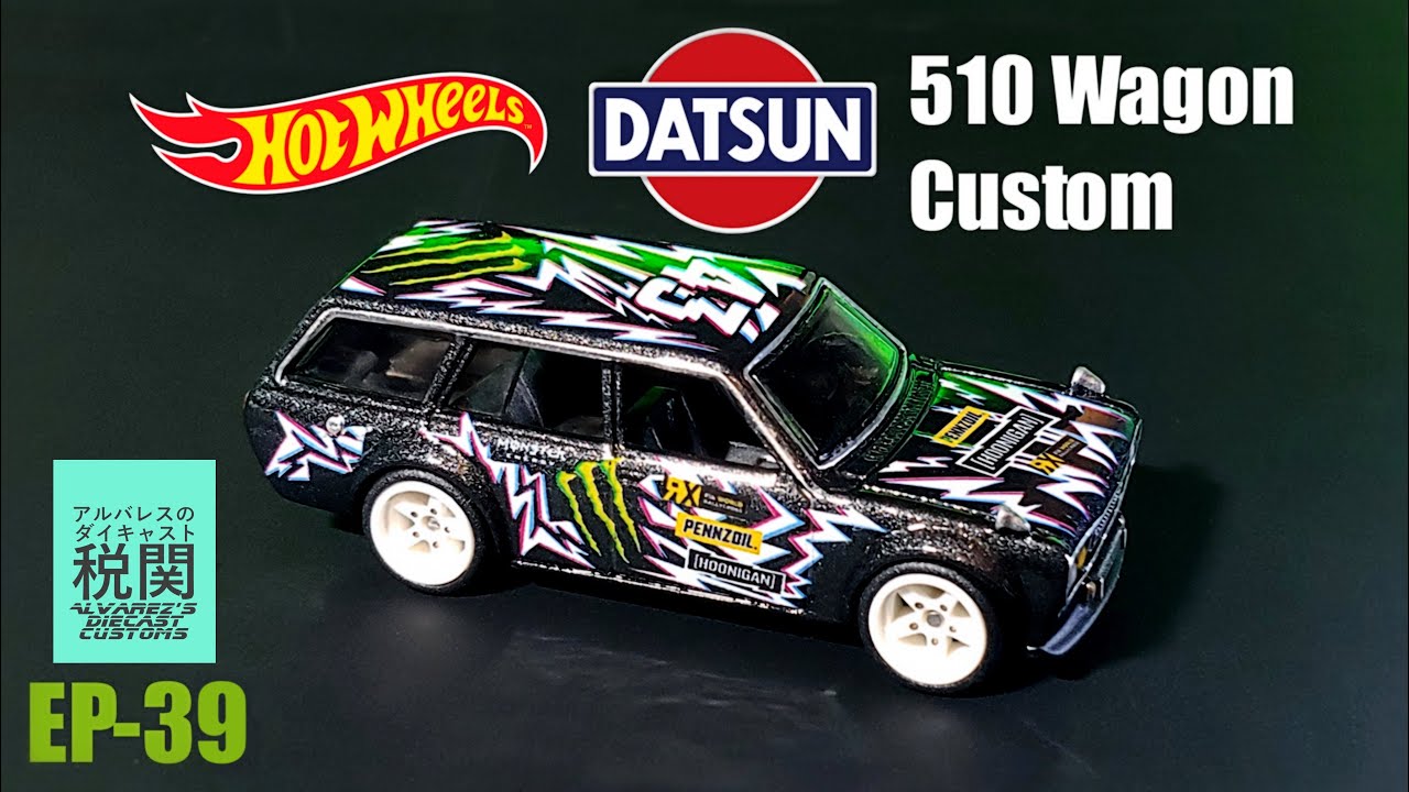 Hot Wheels Datsun 510 wagon Hoonigan custom - EP39