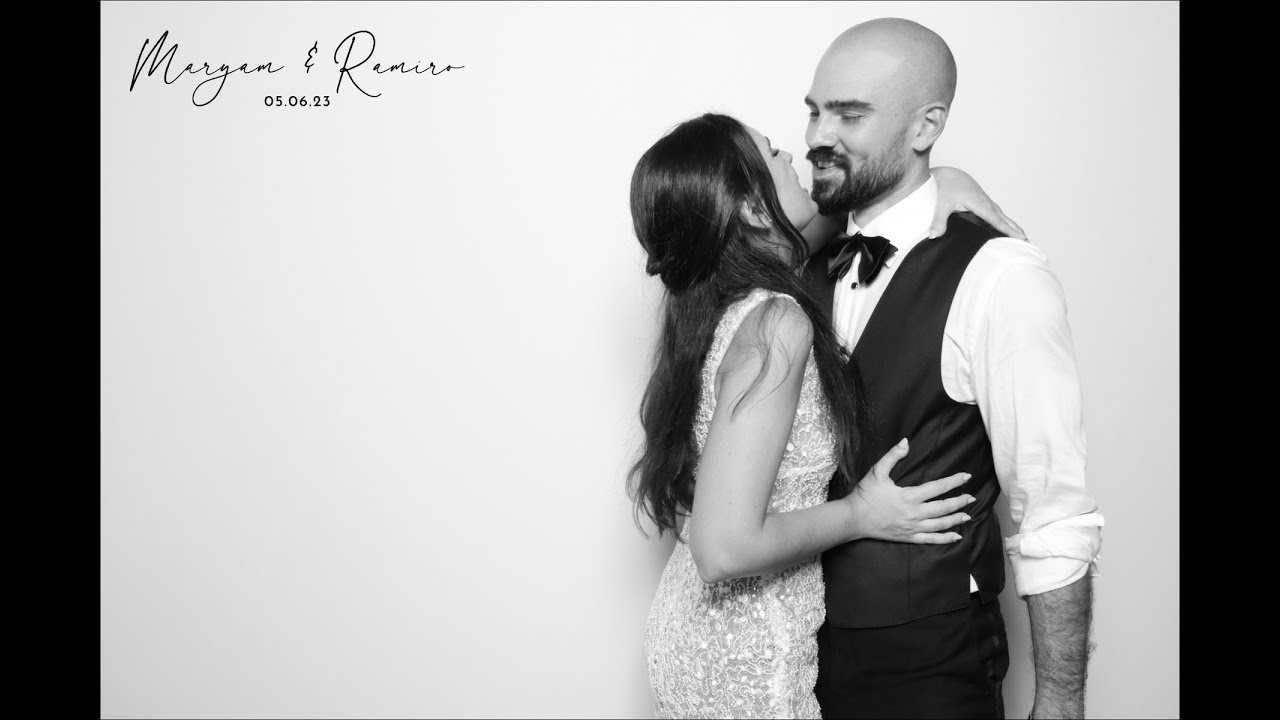 Maryam & Ramiro Wedding - Studio Photo Booth - B&W