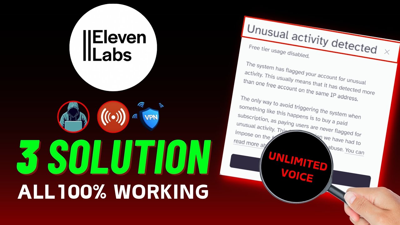 New Elevenlabs Problem Fixed 🤫 How to use Elevenlabs for free | #elevenlabs #aivoice