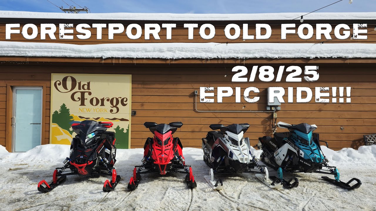Snowmobiling the Adirondacks - Forestport to Old Forge via 