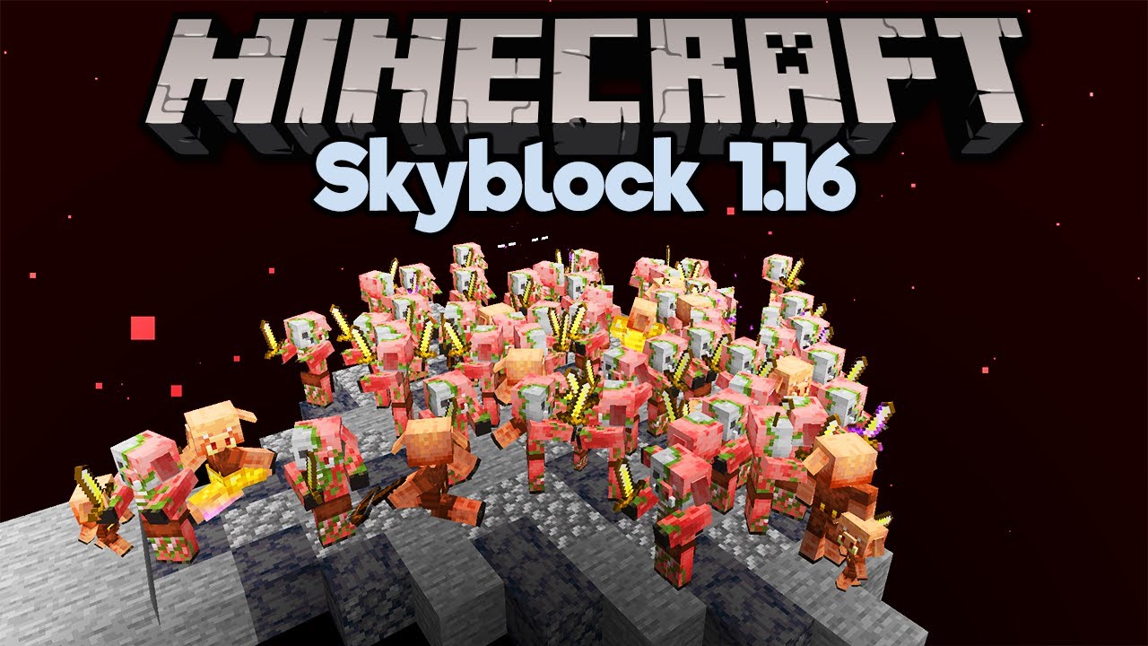 Super Fast Zombie Piglin Farm! ▫ Minecraft 1.16 Skyblock (Tutorial Let's Play) [Part 7]