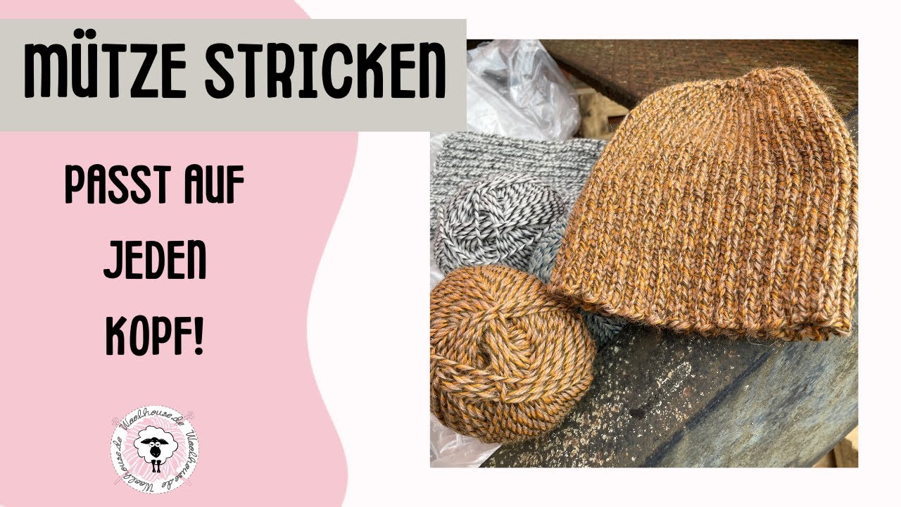 Rucki -Zucki Mütze 112 stricken / Passt auf jeden Kopf /einfache Anleitung / Blitz schnell gestrickt