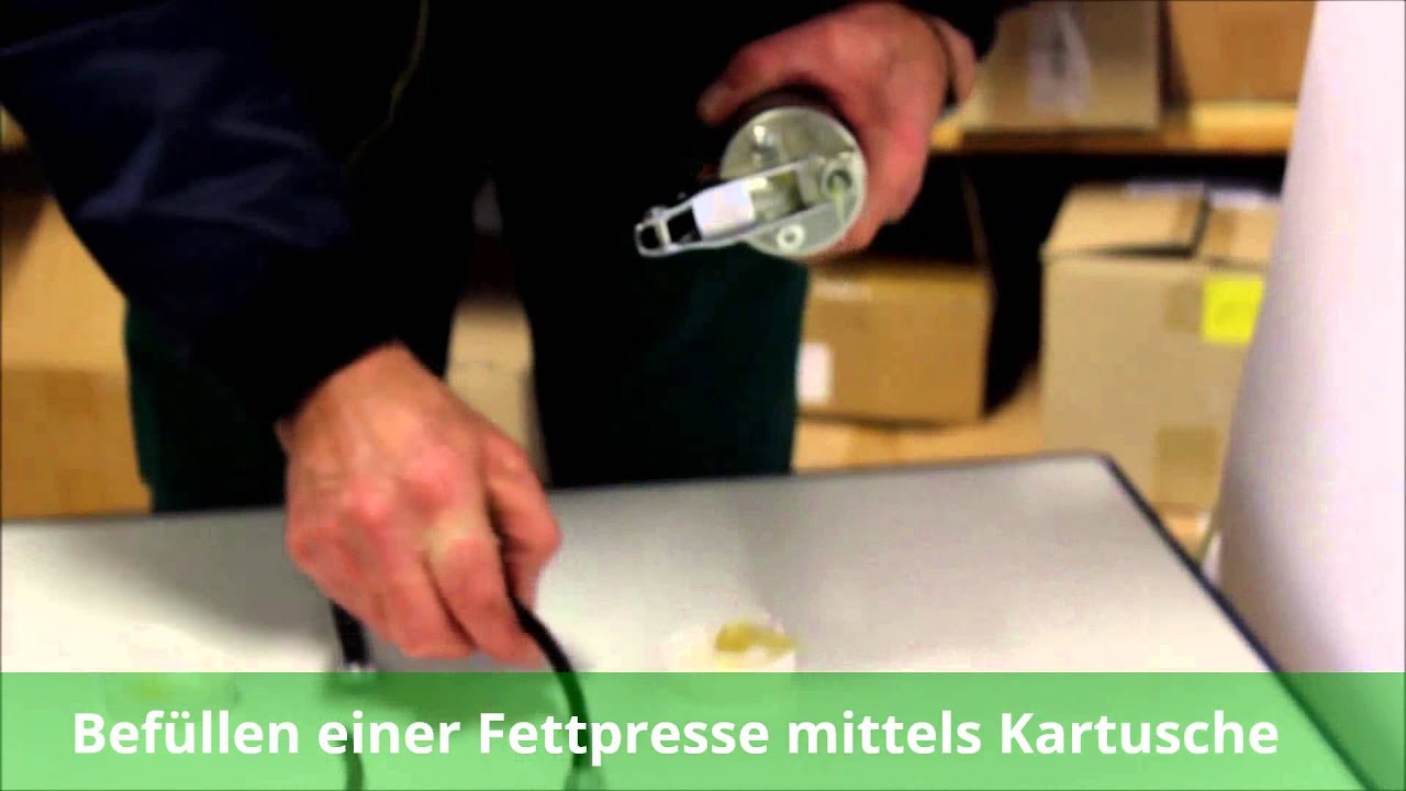 Bef&uuml;llen einer Fettpresse 🌟 Fettpresse Kartusche einsetzen 🌟 Fettpresse Bedienungsanleitung 👨&zwj;🔧👩&zwj;🔧