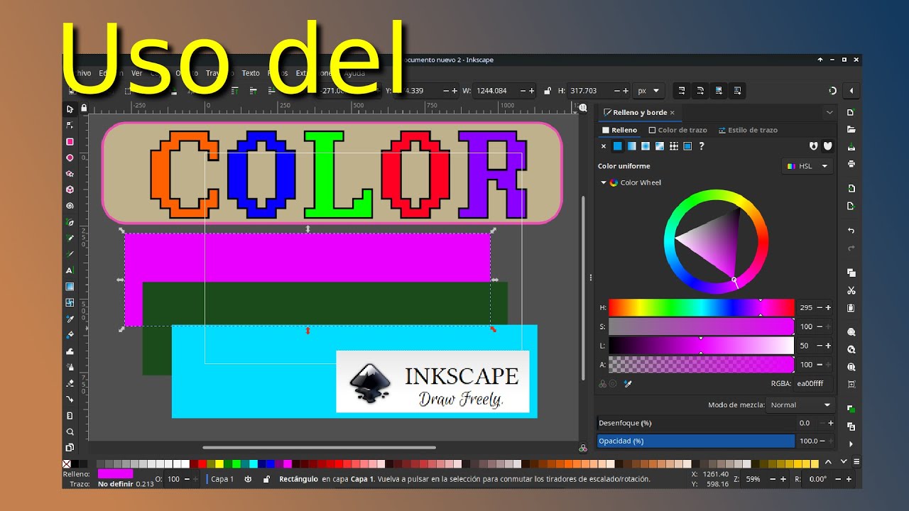 Uso de colores en Inkscape