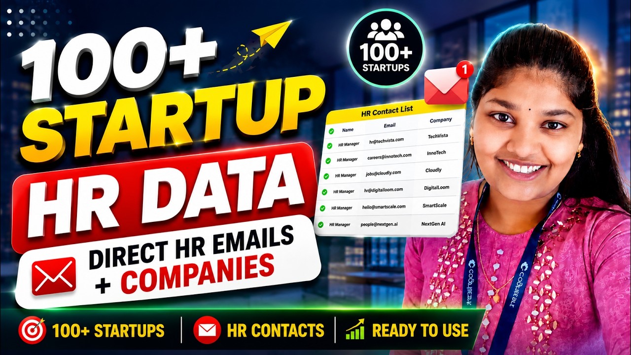✅ Direct Hiring Jobs 2026 | HR Emails + Startup Companies List | Apply Directly