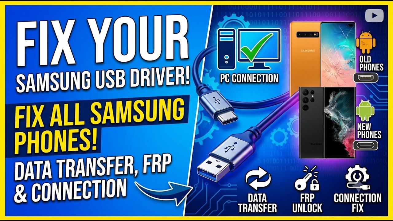 Все USB-драйверы Samsung и исправление подключения (2026) | Передача данных и настройка драйвера ...