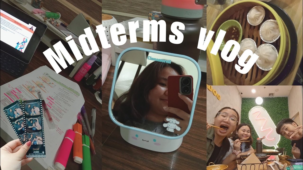 MIDTERMS vlog 📚 review sesh, chibog to the max 🥟🥘📒