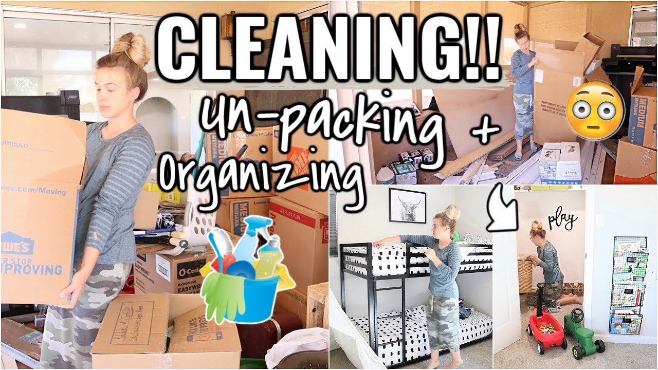 CLEANING OUR ARIZONA FIXER UPPER!!👍🏼 MAJOR CLEAN, UNPACK, AND ORGANIZE WITH ME | CLEANING MOTIVATION