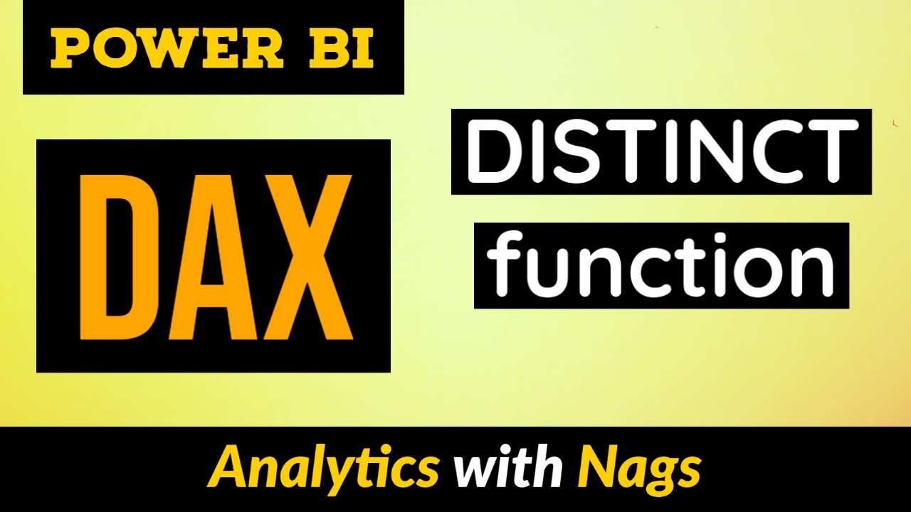 What is Distinct Function in Power BI DAX Tutorial (24/50)