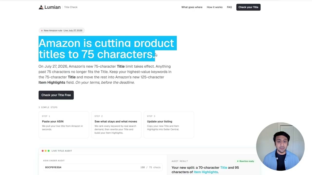 Amazon Cut Your Title to 75 Characters &mdash; Here's the Free Fix