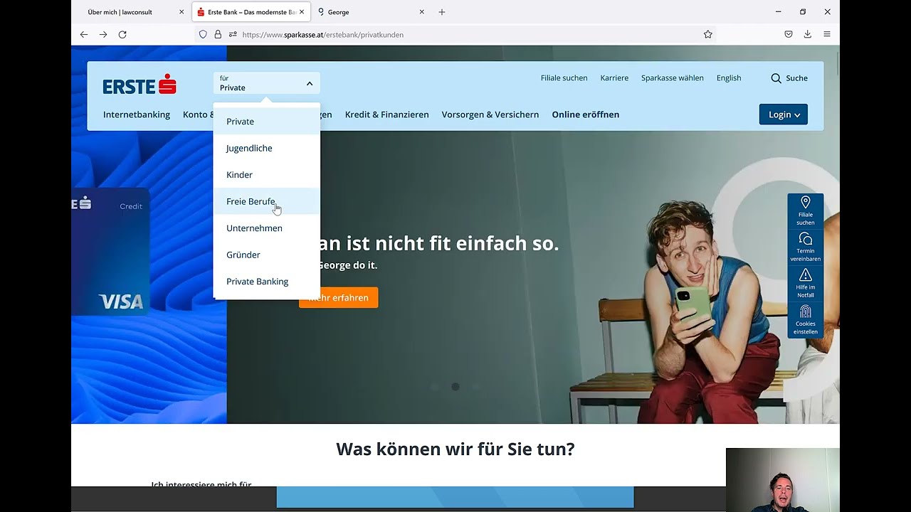 Livedemo modernes Banking George / ERSTE BANK