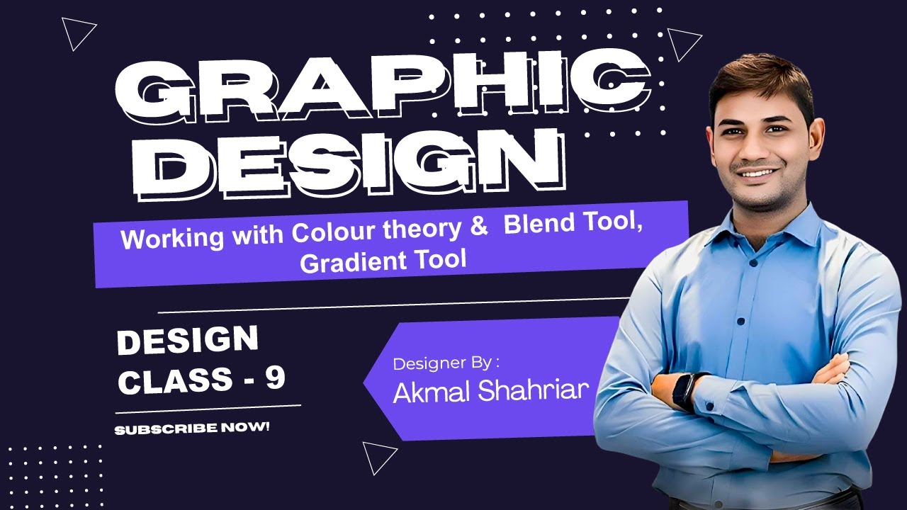 Working with Color Theory & Blend Tool, Gradient Tool | Adobe Illustrator Bangla