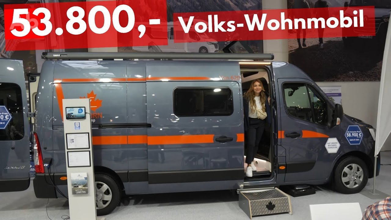 VOLKS-WOHNMOBIL nur 53.800,- €! Kastenwagen Ahorn Van 620 Camper bärenstarker Twin-Turbo.(Werbung)