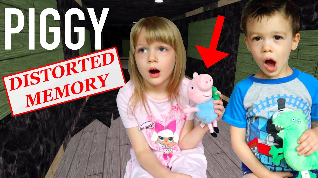 In Real Life Roblox Piggy Distorted Memory! George's Dino & Robot Escape!