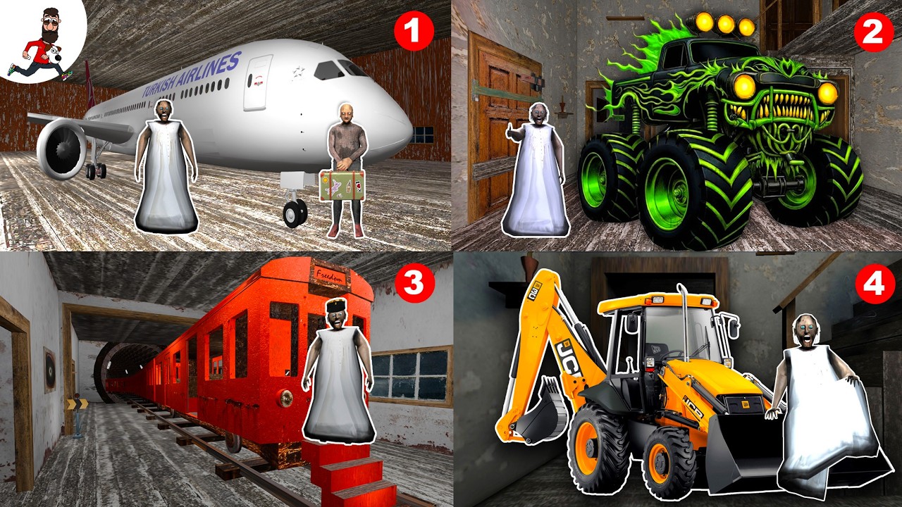 Funny Granny 1 2 3 4 5 All Vehicles Escape 