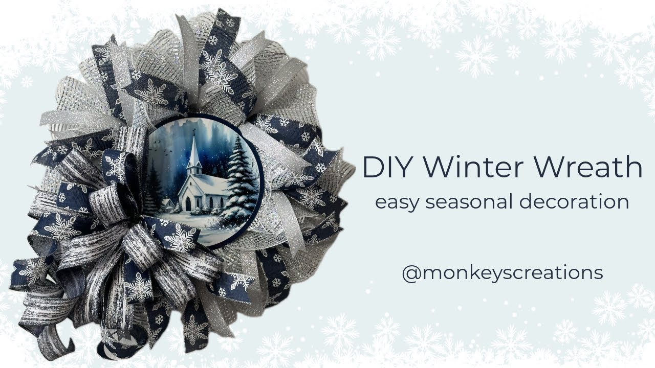 How to Make a Winter Scenery Wreath: Tutorial #homedecor #craftideas