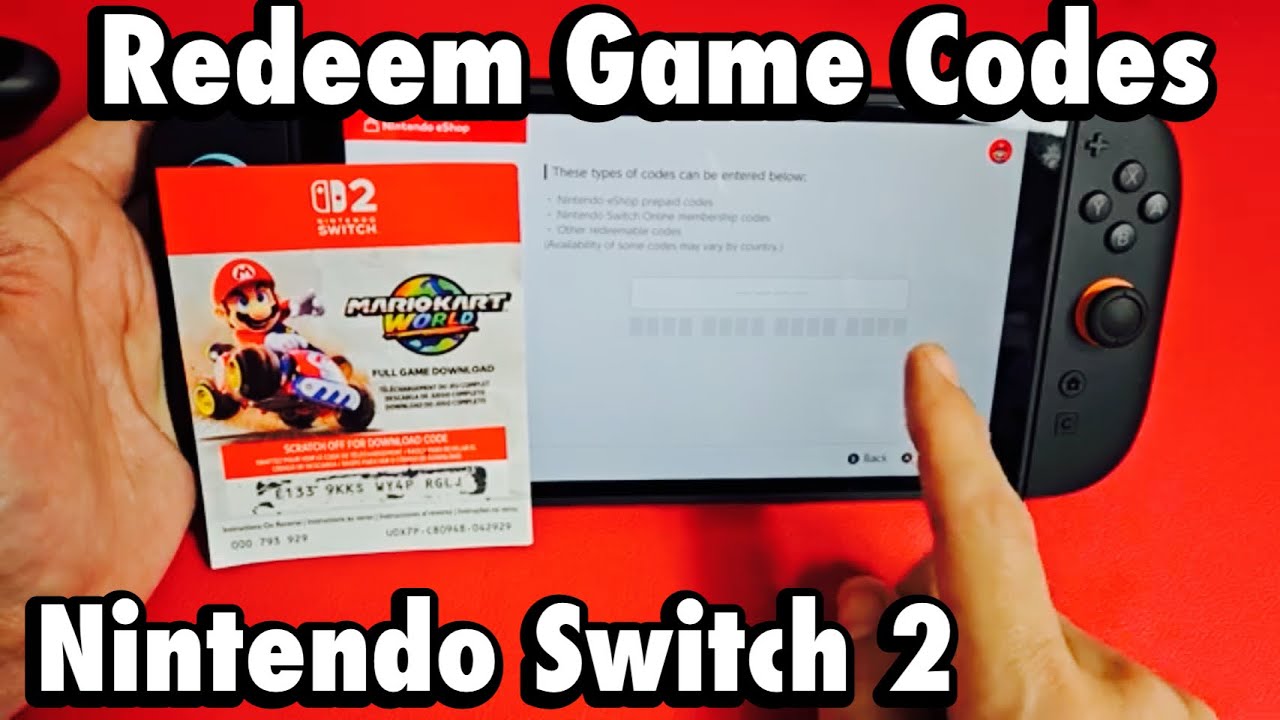 Nintendo Switch 2: How to Redeem Game Codes