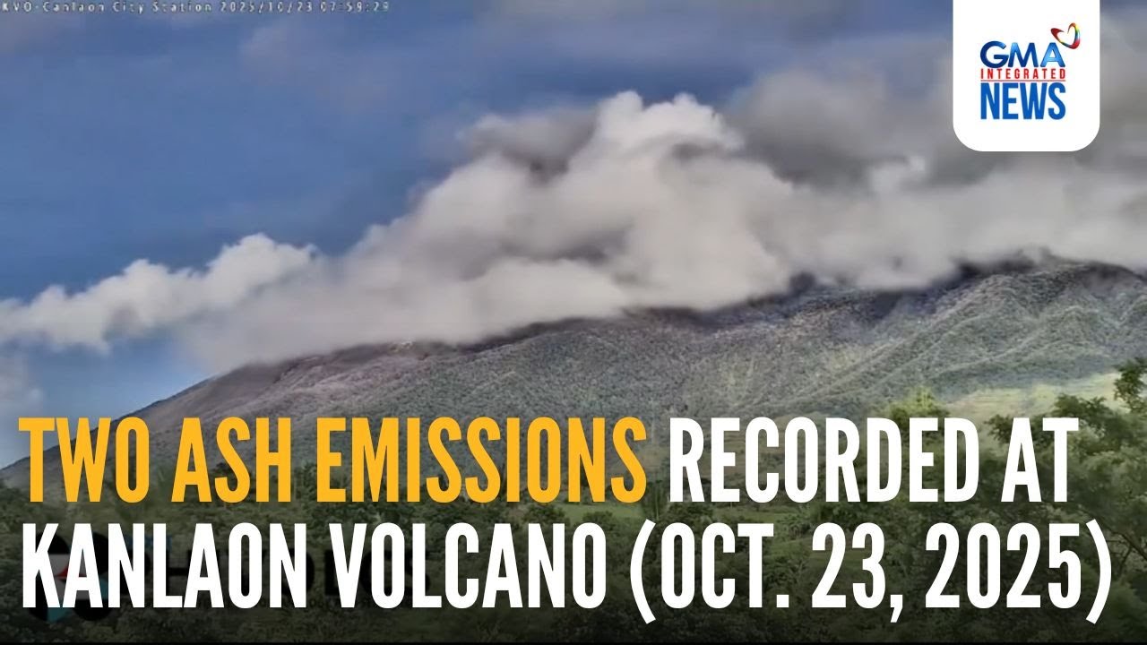 Two ash emissions recorded at Kanlaon Volcano (Oct. 23, 2025) | GMA Integrated News