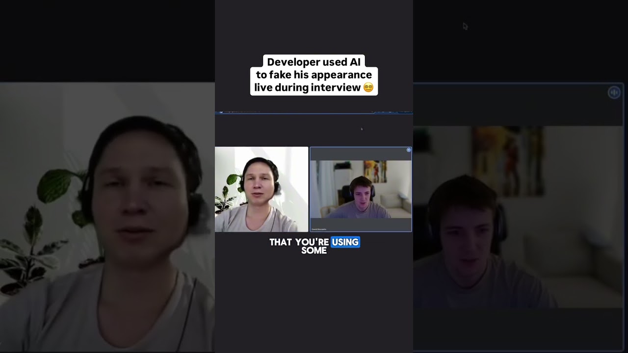 This developer used AI to fake his appearance live during interview 😵&zwj;💫