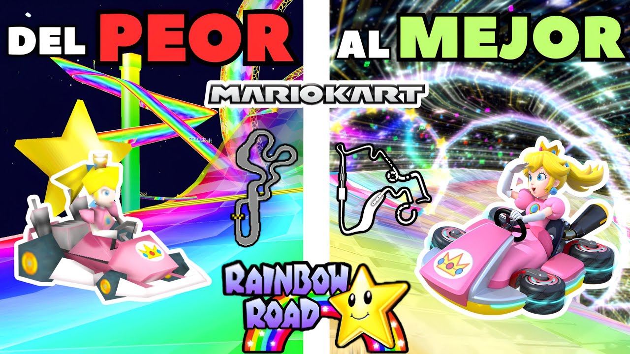 Del PEOR al MEJOR SENDA ARCOÍRIS de MARIO KART!!🔥😱🌈