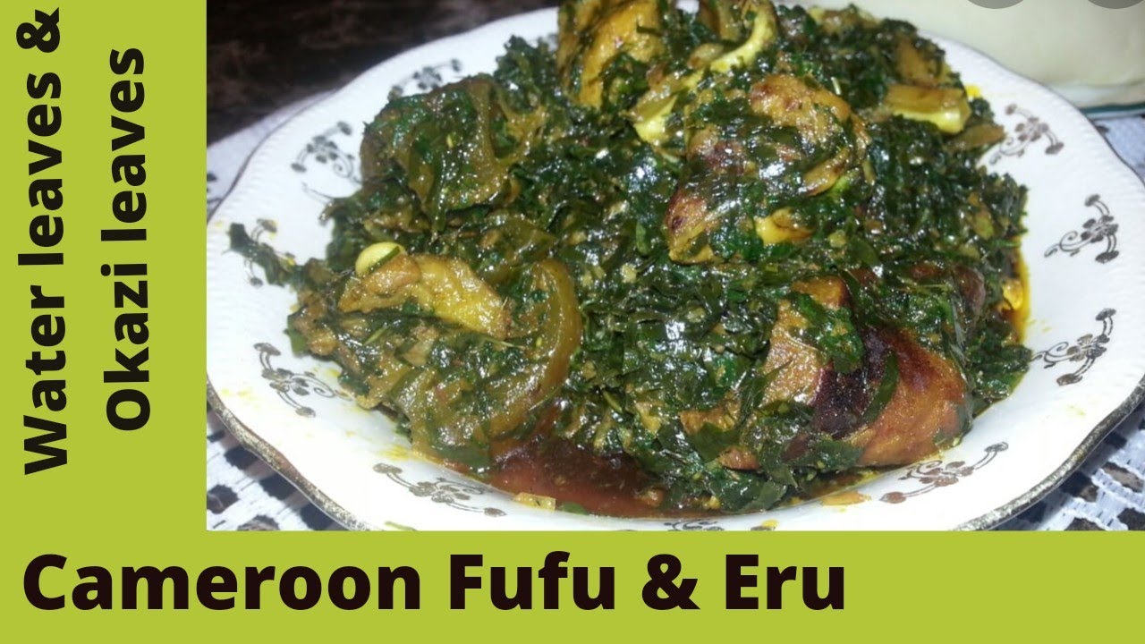 How to cook Cameroon #Eru & #waterfufu #waterfufuandEru #Okazileaves & waterleaf #Afangleaves