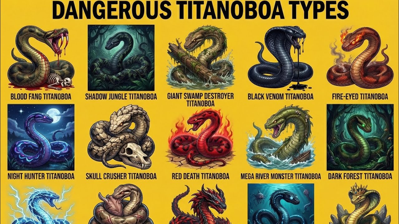Top 15 Most Dangerous Titanoboa Types in the World