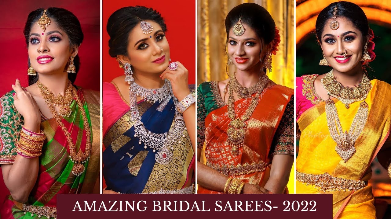 Amazing Bridal Sarees Collection 2022 | Wedding Sarees Collection | South Indian Bridal Saree Design