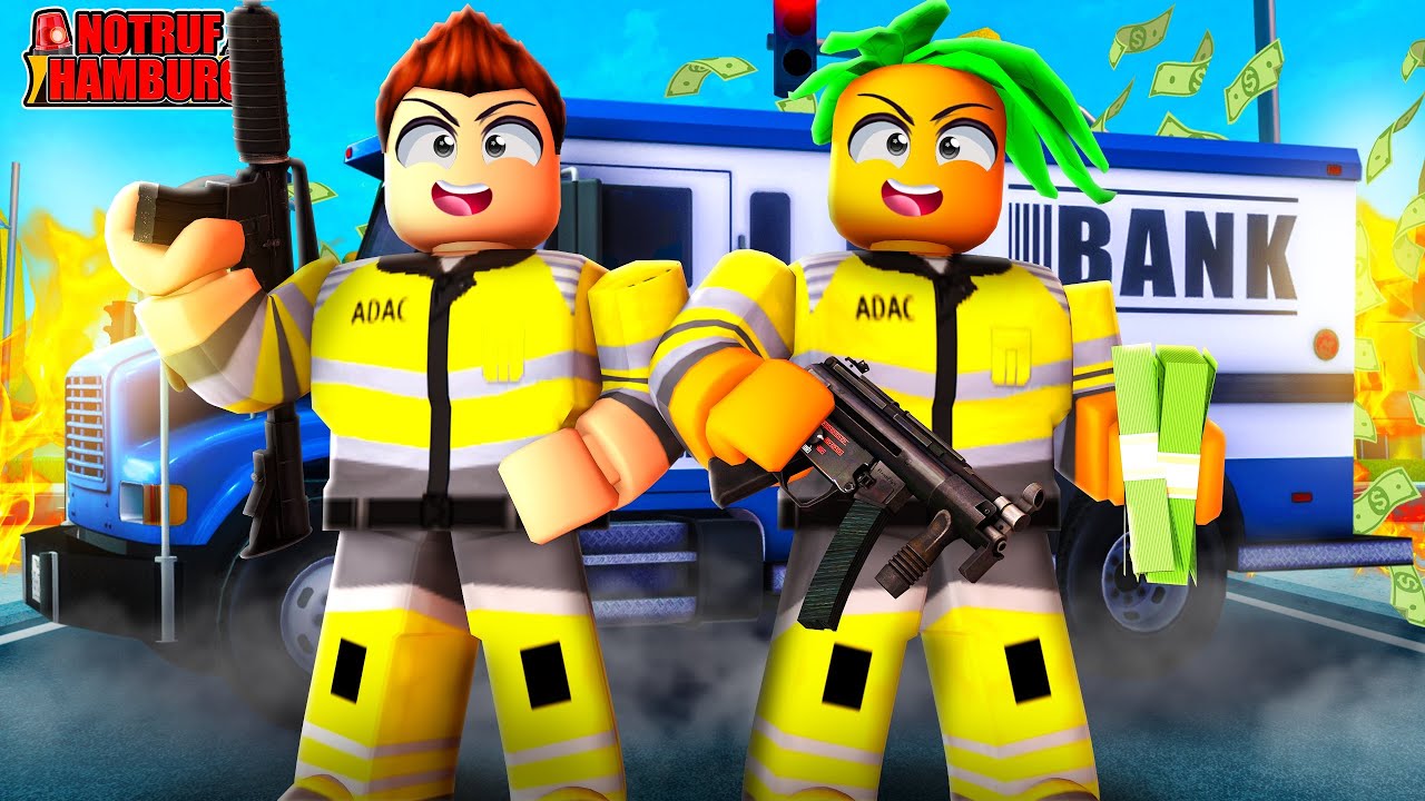2 YOUTUBER als FAKE ADAC in Notruf Hamburg! (Roblox Notruf Hamburg🚨| Story Deutsch)