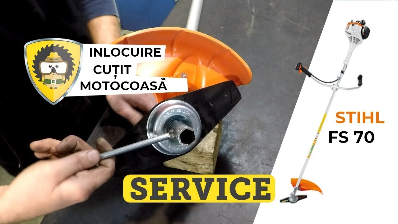 Înlocuire cuțit motocoasă STIHL FS 70, FS 55, FS 56, FS 91, FS 94, FS 120, FS 235, FS 240, FS 260