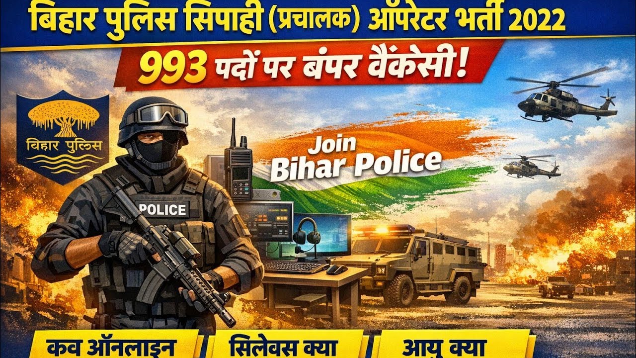 Bihar Police Constable (Operator) 2026 New Vacancies | Online Date, Syllabus, Age Limit  Full Detail