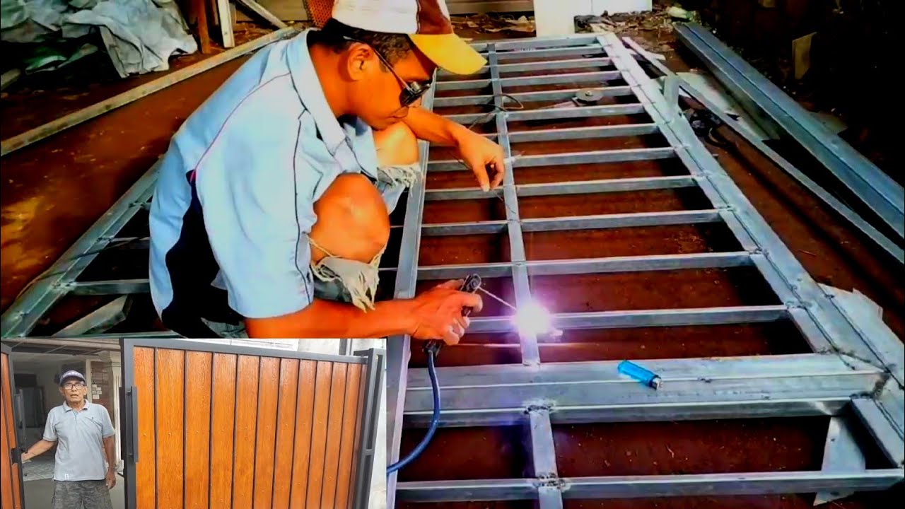 CARA  YANG BENAR MEMBUAT PINTU SLIDING KOMBINASI GRC SERAT KAYU