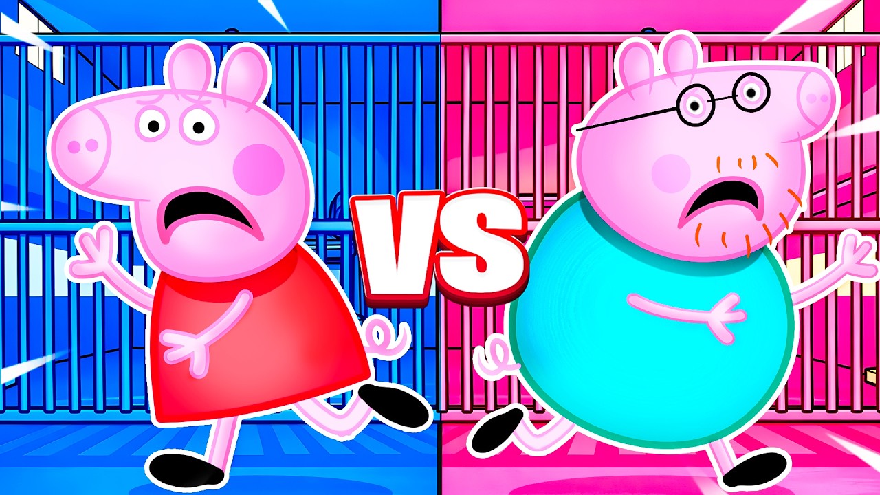 PEPPA PIG vs DADDY PIG PRISON ESCAPE CHALLENGE In Roblox!