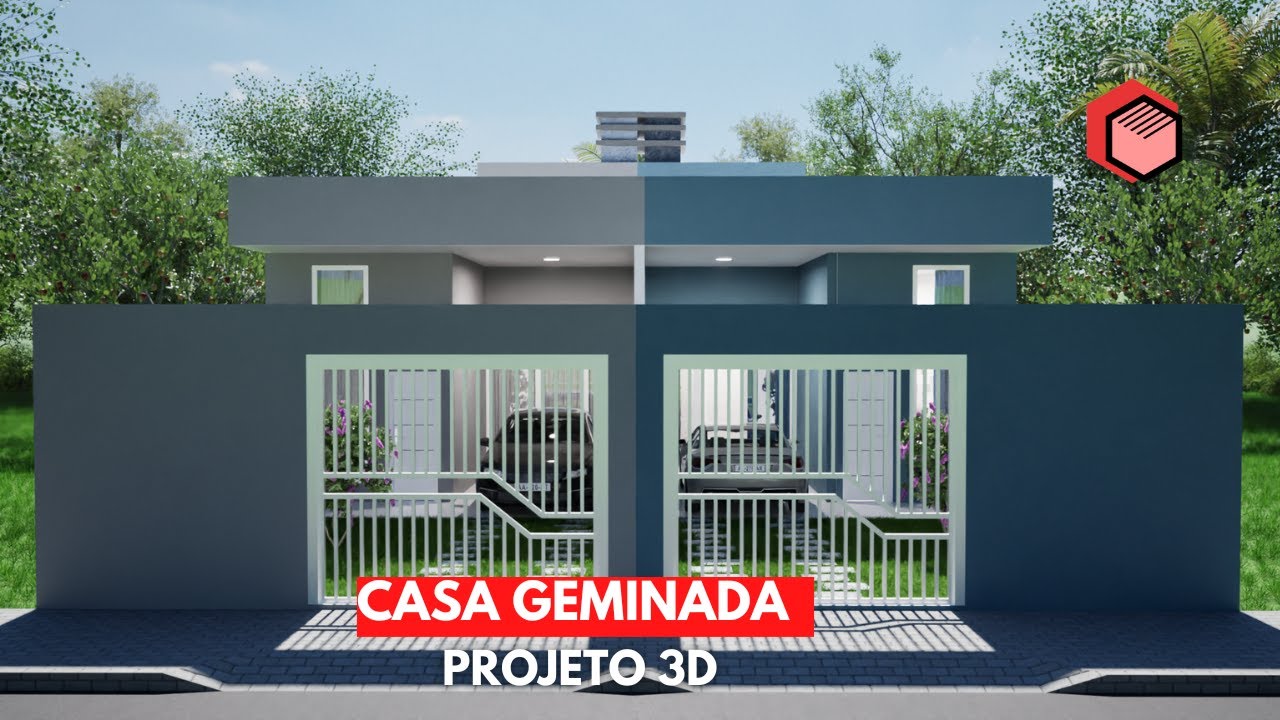 PROJETO DE CASA GEMINADA | LOTE 10X25