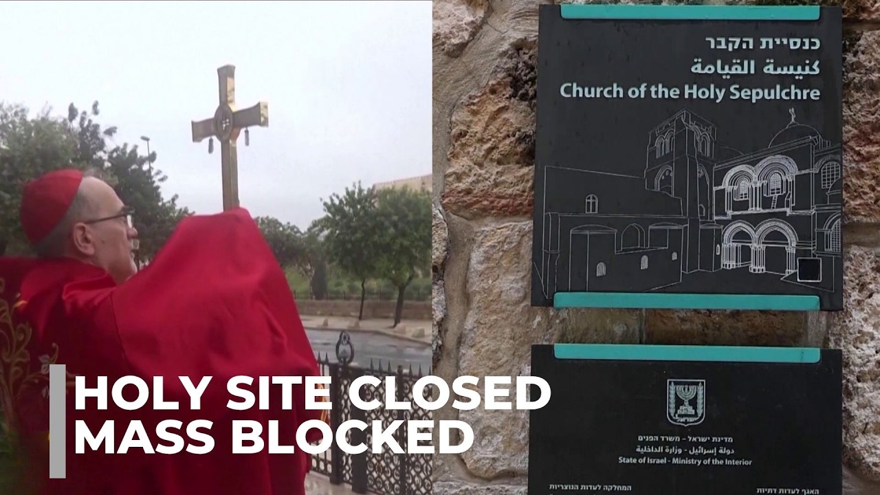Palm sunday mass blocked in Jerusalem; Israeli police bar church access