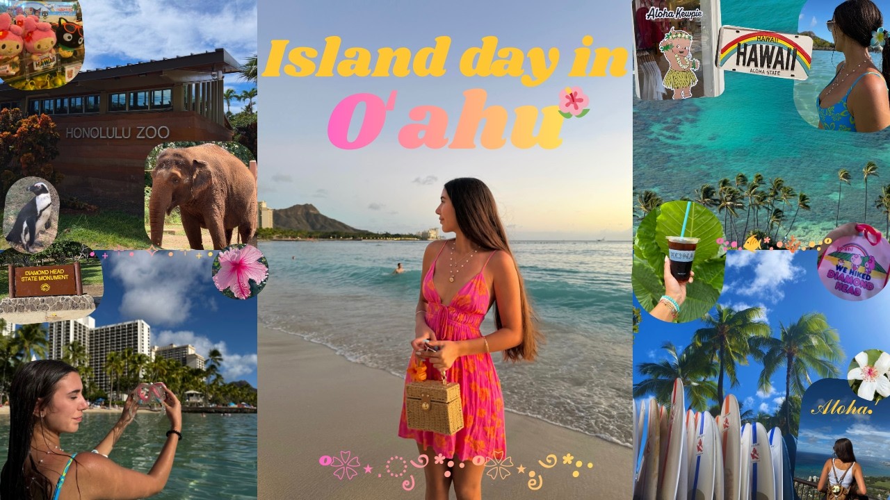Island Days in Oʻahu°:•.🐠*.•🪸.•:°Hiking diamond head, Zoo day, Swimming in Waikiki beach, and more!!