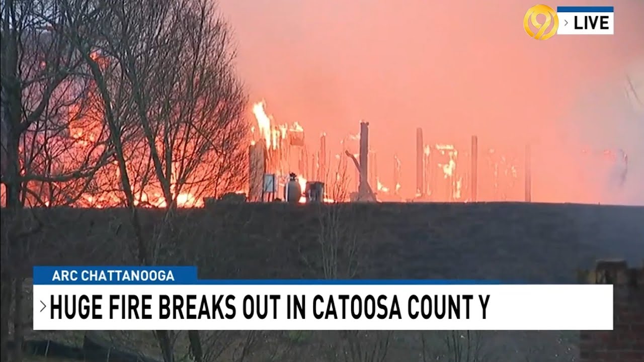 Fire destroys large house in Catoosa County, Georgia