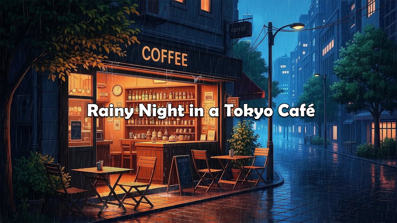After Midnight in a Rainy Tokyo Café ☕🌃 Lofi to Relax