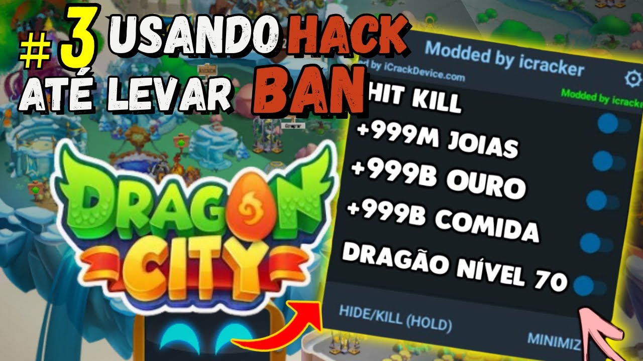 USANDO HACK NO DRAGON CITY ATE LEVAR BAN EP.3