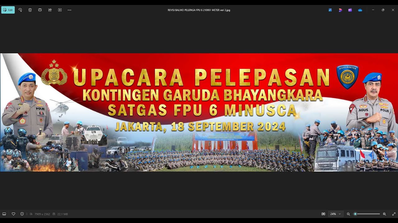 Upacara Pelepasan Satgas FPU 6 Minusca