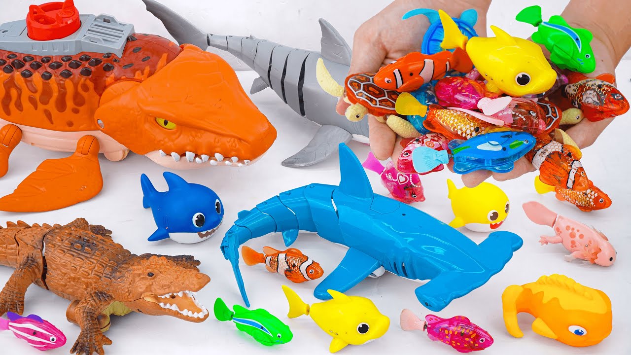 [🐳Toy asmr🐳] RC Mosasaurus & Hammer Shark & Crocodile & Aquarium ASMR Satisfying with Unboxing