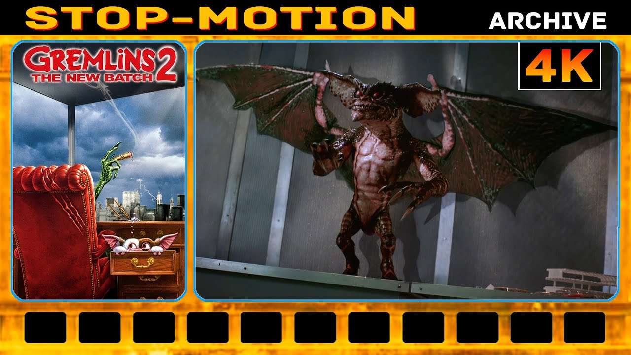 Gremlins 2 The New Batch (1990) Stop-Motion shots 4K