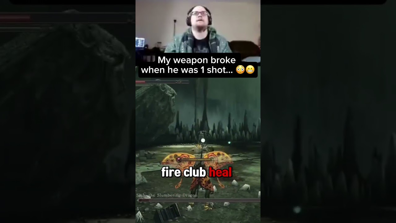 My weapon broke when the boss was 1 shot&hellip; 😳😬 #darksouls2 #streamhighlights