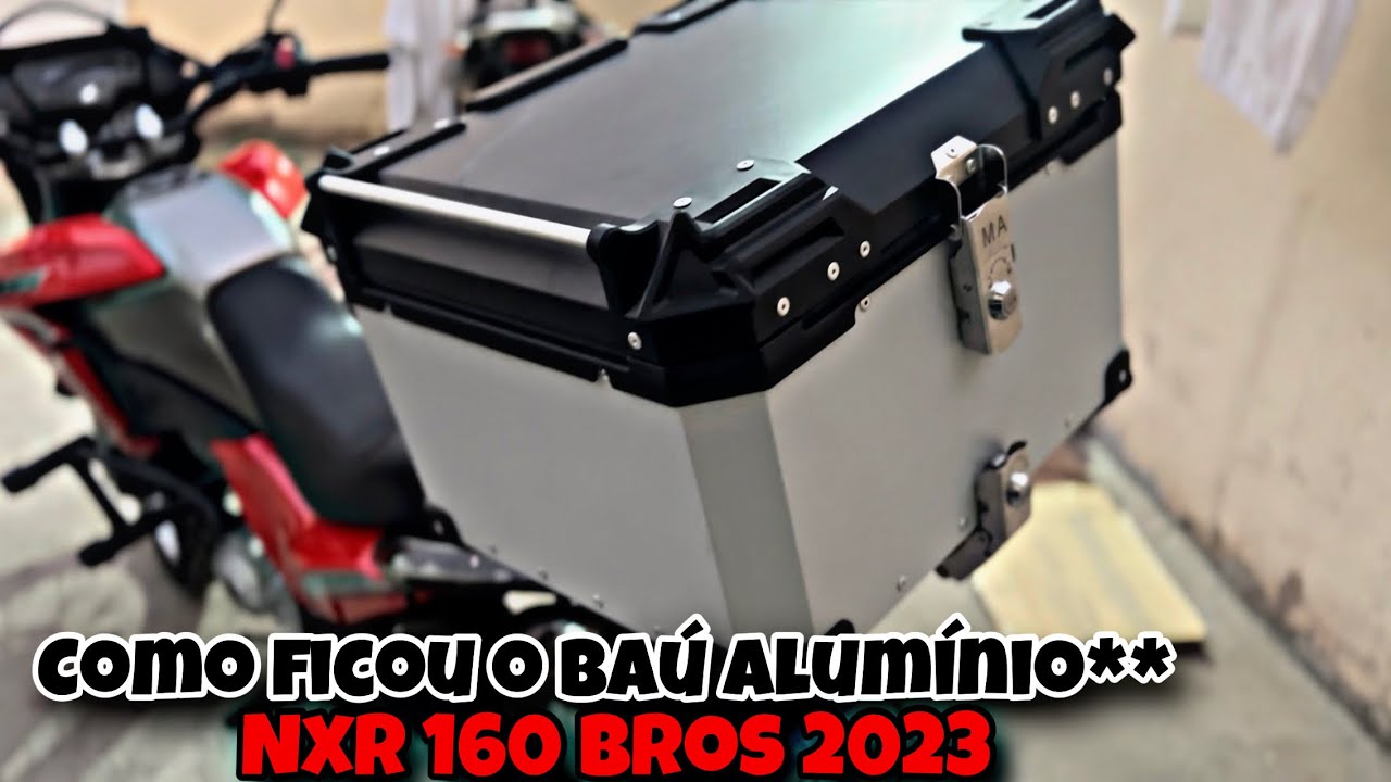 Olha como é o baú de alumínio** 55 litros que instalei na Bros 160