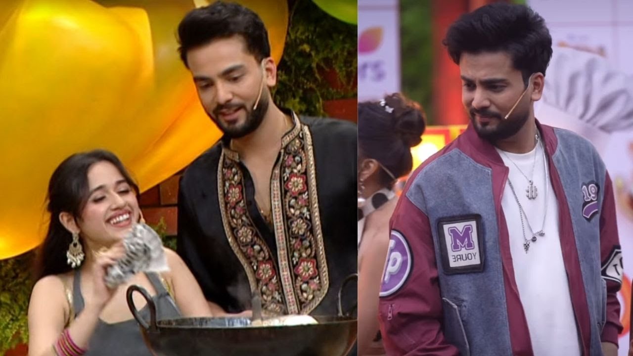 Elvish Yadav miss Jannat Zubair in Laughter Chef Set