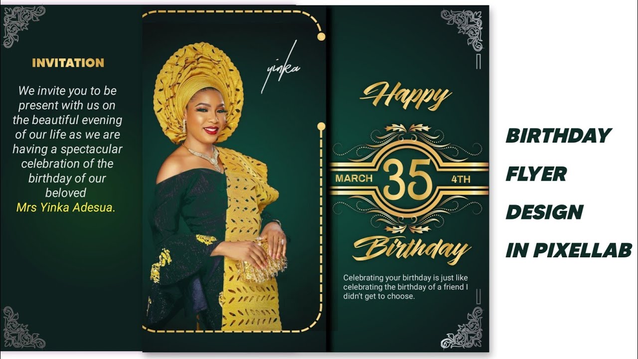 How To Create Birthday Flyer In Pixellab | Pixellab Tutorial 2022 | Donnie Graphics