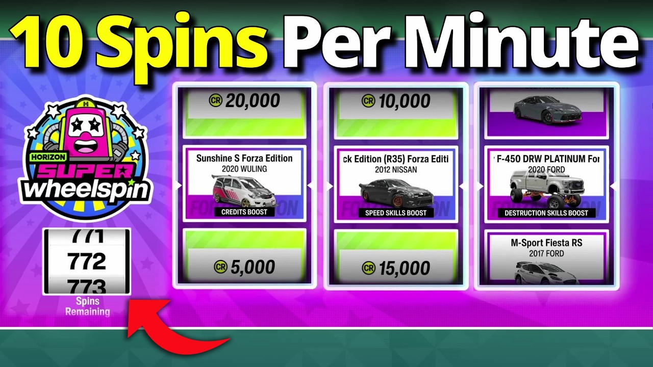НОВЫЙ САМЫЙ БЫСТРЫЙ способ фарма Wheelspin в Forza Horizon 6!